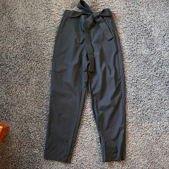 J Crew Tie Front Pant Size 00 Navy - Picture 1 of 7